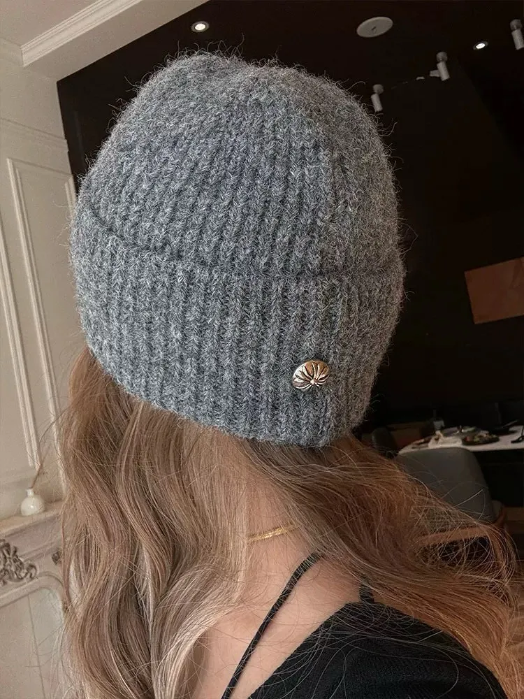 Internet celebrity style Croixin 🖤 Versatile woolen hat, same style for men and women, a must-have for sweet and cool outfits in autumn and winter‼ ️